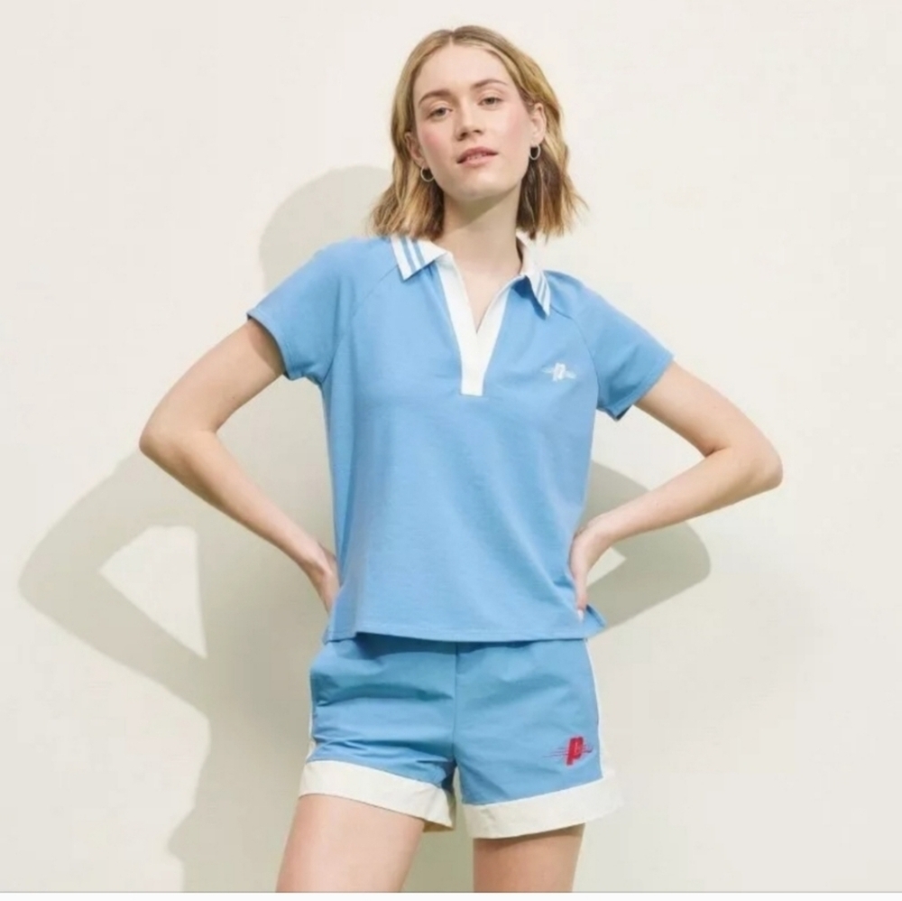 Prince Cropped Blue PoloTop